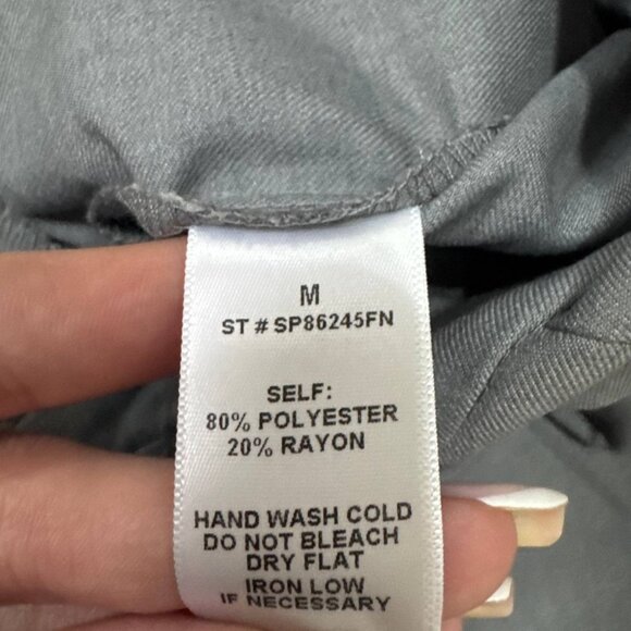 Fashion Nova Wide Leg Trousers Gray Women’s M High Waist Pleated Dress Pants - Picture 7 of 10